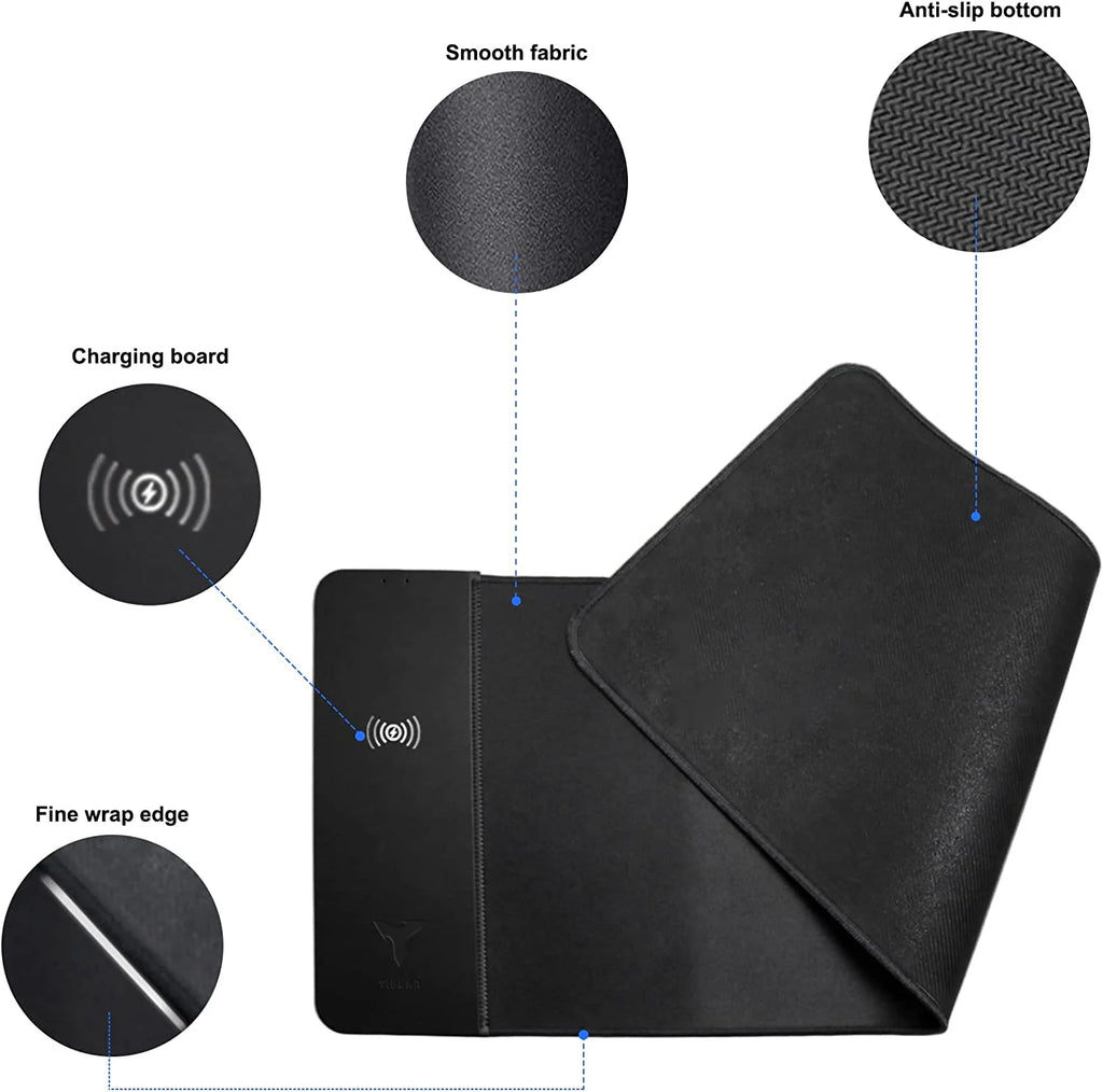 Gaming Mouse Pad with 15W Wireless Charging, Large