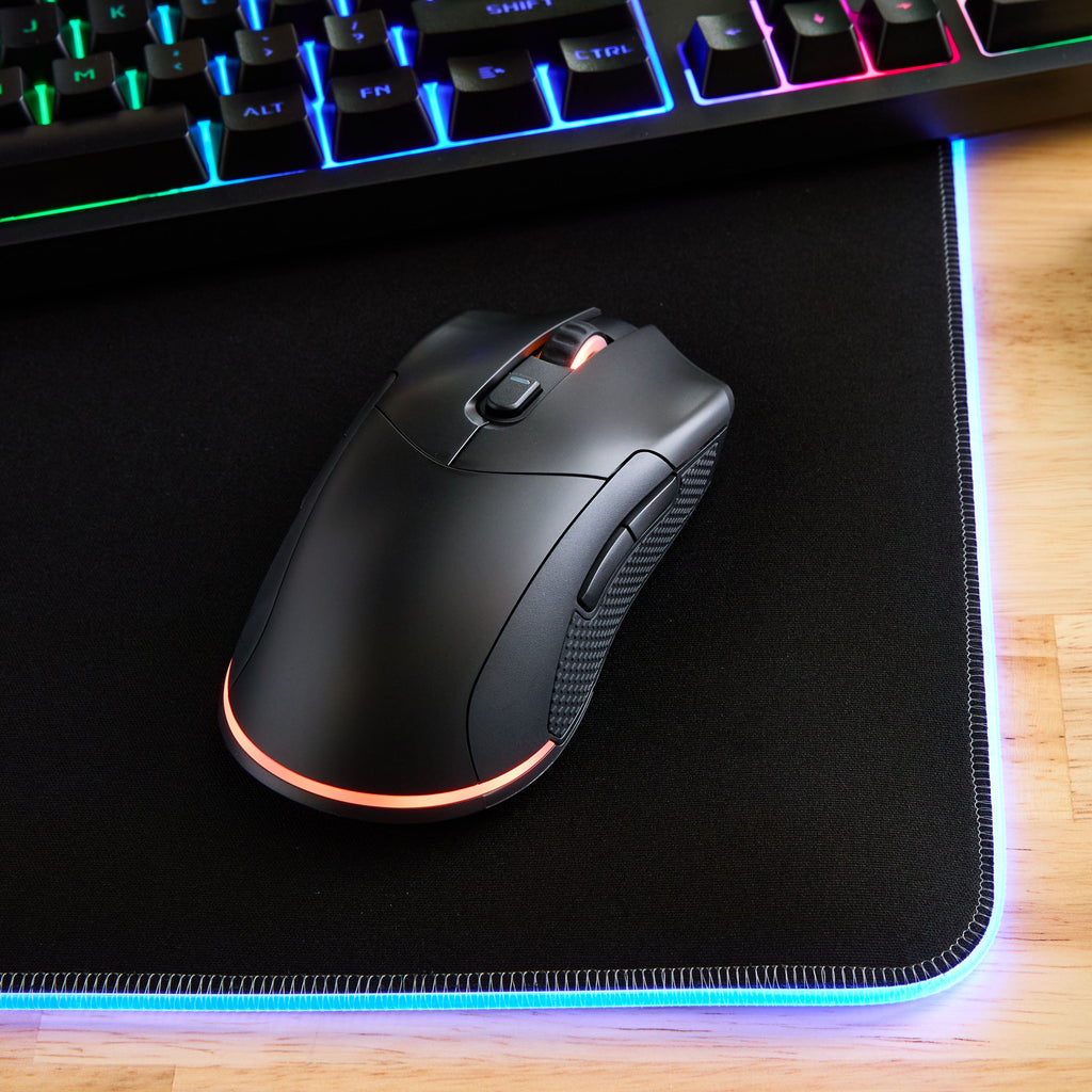 Rechargeable Wireless Gaming Mouse with LED Lighting, 8 Programmable Buttons