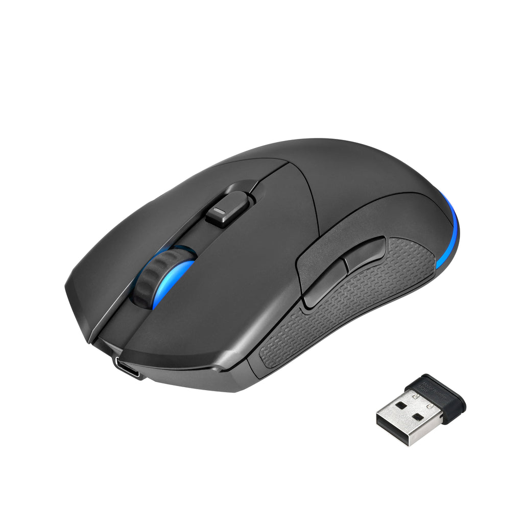 Rechargeable Wireless Gaming Mouse with LED Lighting, 8 Programmable Buttons