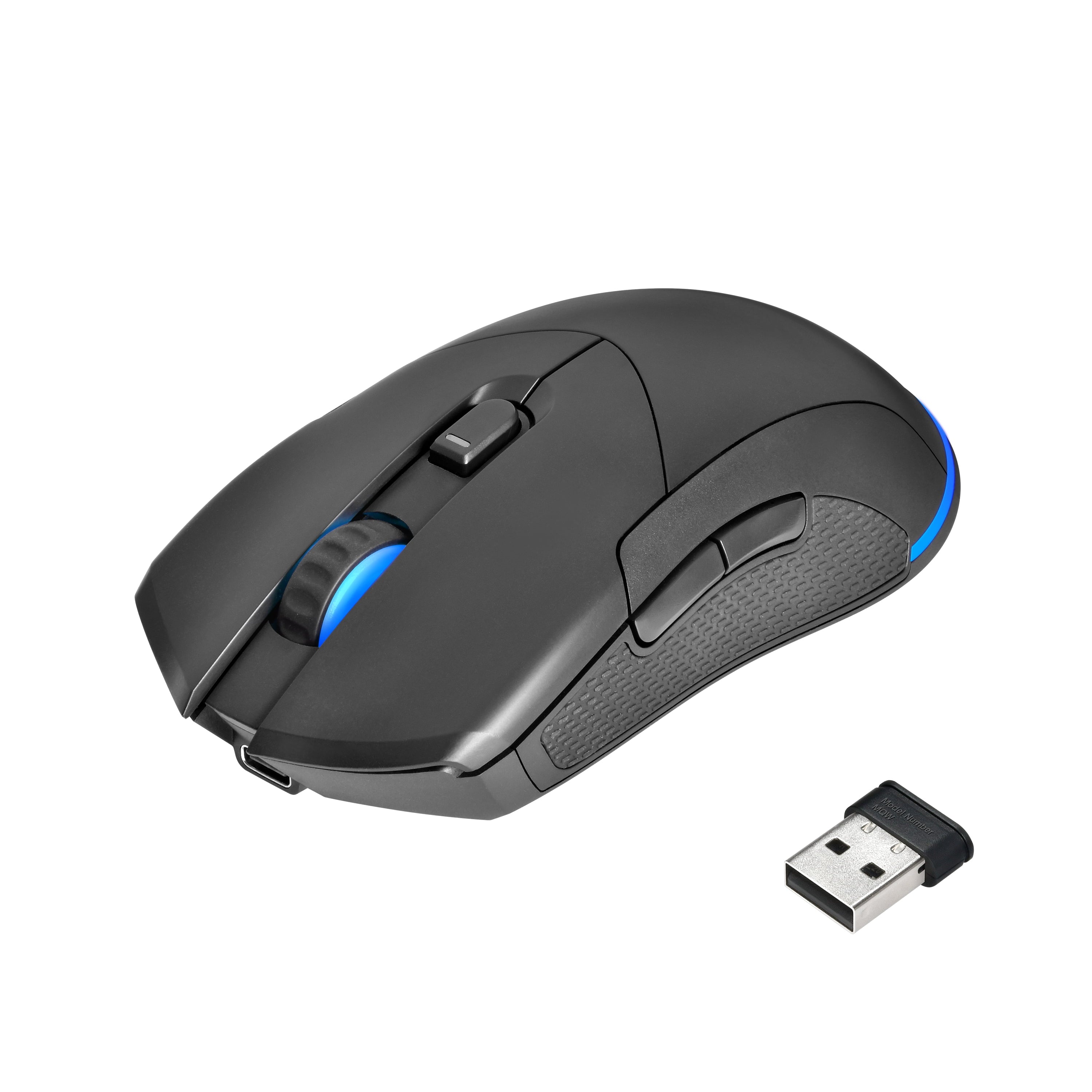 Rechargeable Wireless Gaming Mouse with LED Lighting, 8 Programmable Buttons