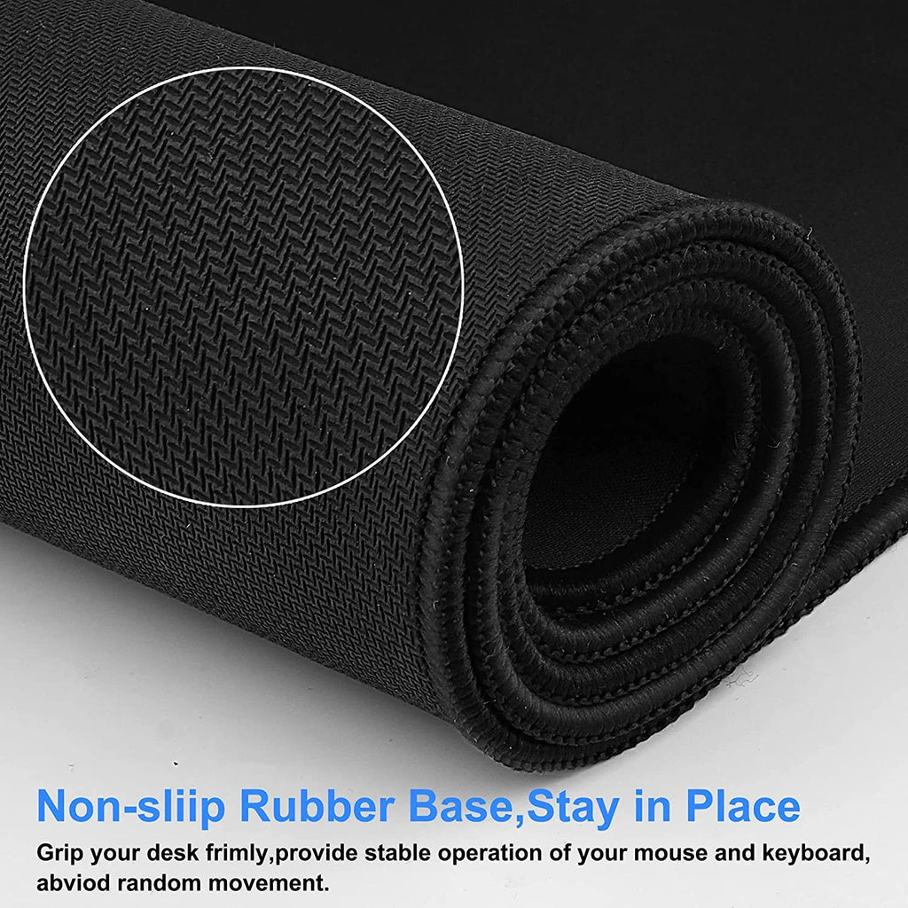 Gaming Mouse Pad Size 27.5X11.8,New Non-Slip Rubber & Waterproof Black Mousepad with Stitched Edges for Gaming, Office & Home 70X30 Black01